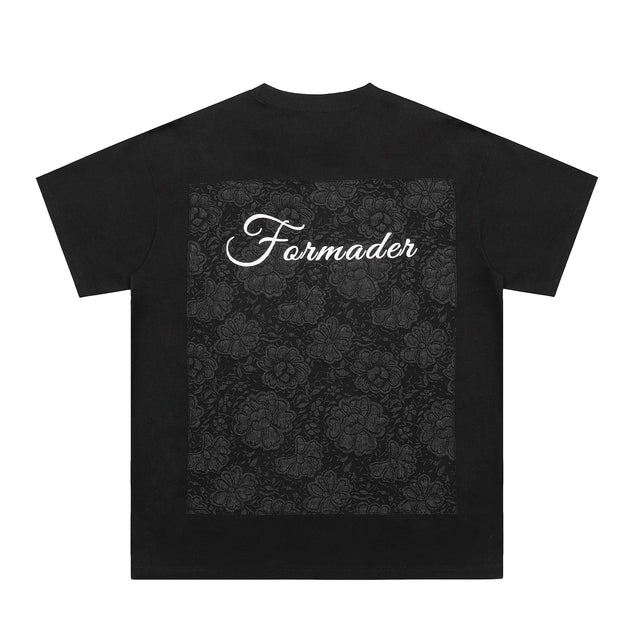Niche High Street Floral Letter Print Short Sleeve T-Shirt INS Trendy American Summer Men's Casual Crew Neck Half Sleeve - V.I.P Digital Presence