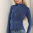 Pocketed Turtleneck Zip Up Denim Top - V.I.P Digital Presence
