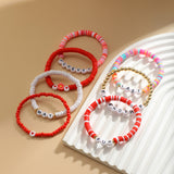Bohemian style colorful soft ceramic elastic letter LOVE bead bracelet Bracelet - V.I.P Digital Presence