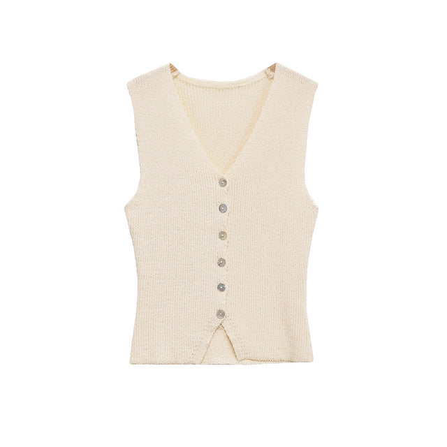 Spring New Style Round Neck Solid Color Loose Design Unique Temperament Knitwear - V.I.P Digital Presence