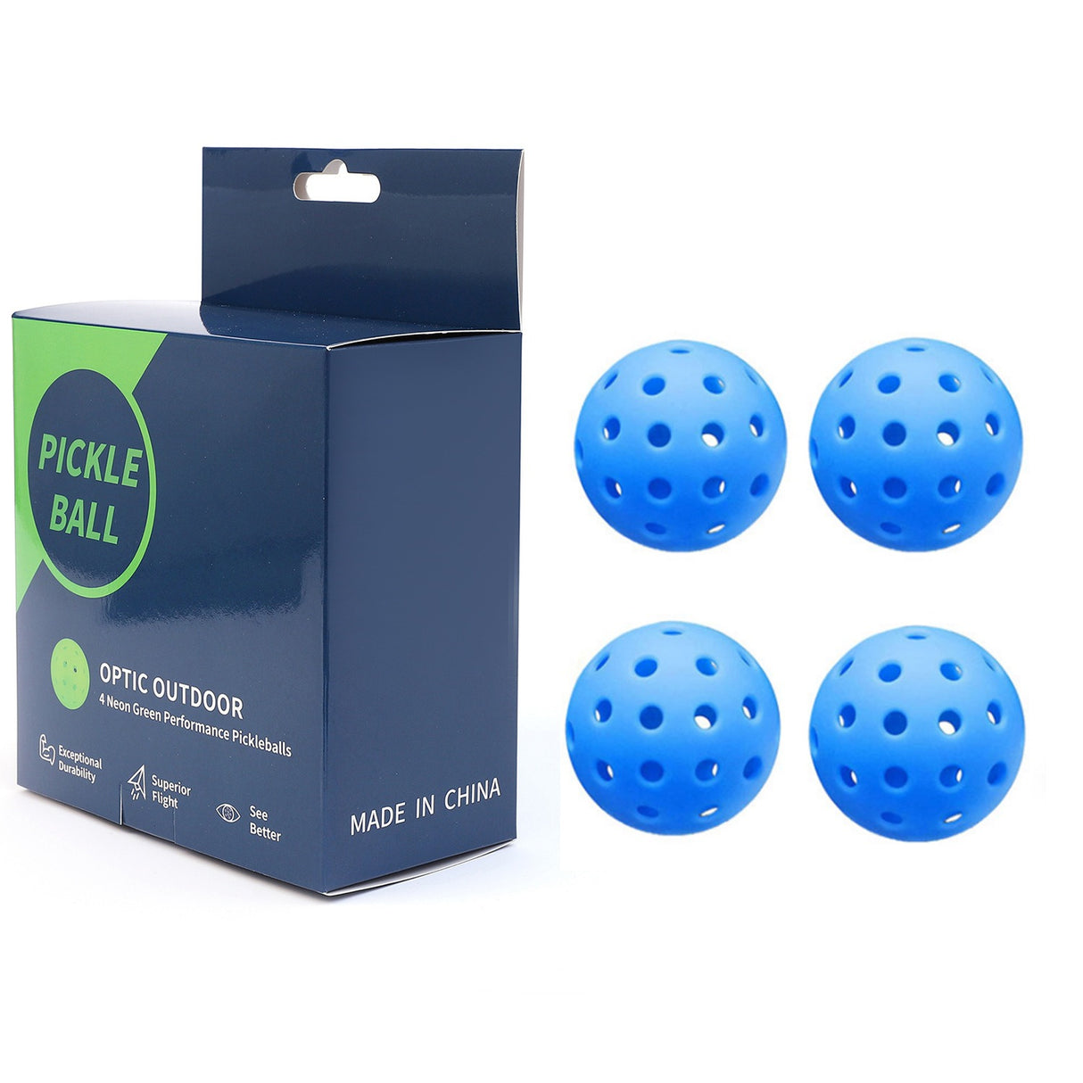74mm 40 hole color box plastic PE hard outdoor Weifu hole ball Pickleball Ball - V.I.P Digital Presence