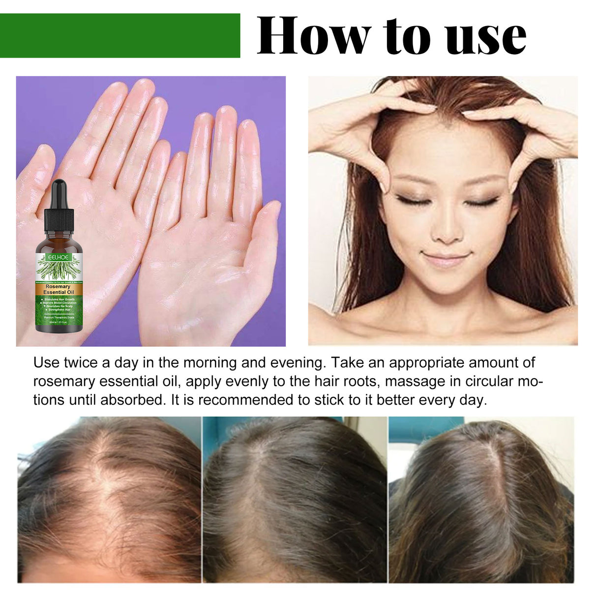 Rosemary Hair Essential Oil Gentle Scalp Care Soft Shine Natural Fluffy Hair Essential Oil - V.I.P Digital Presence