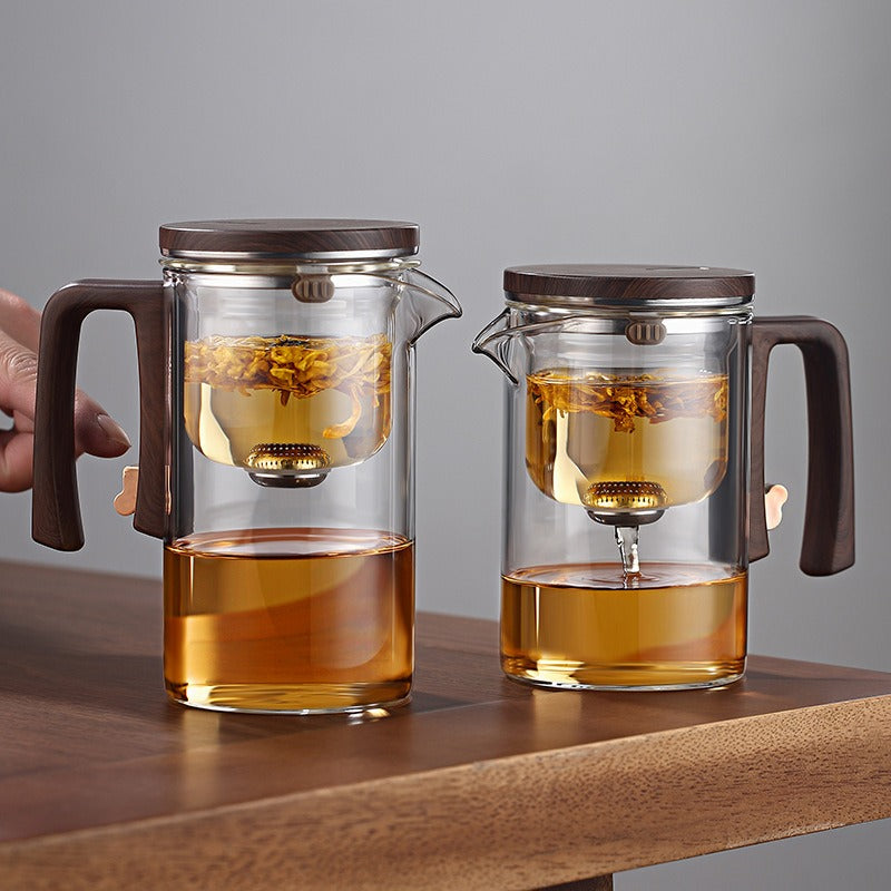 Xiaoman Waist new rodless elegant cup, one click magnetic suction filter glass tea pot, automatic tea separation tea cup - V.I.P Digital Presence
