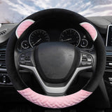 Plush Cartoon Car Steering Wheel Cover D-type Linen Carbon Fiber Leather Handlebar Cover Comfortable And Breathable - V.I.P Digital Presence