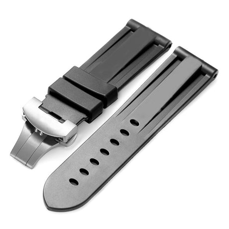 Panerai sea rubber watch strap original butterfly buckle folding buckle waterproof rubber silicone strap men's 22 24mm - V.I.P Digital Presence