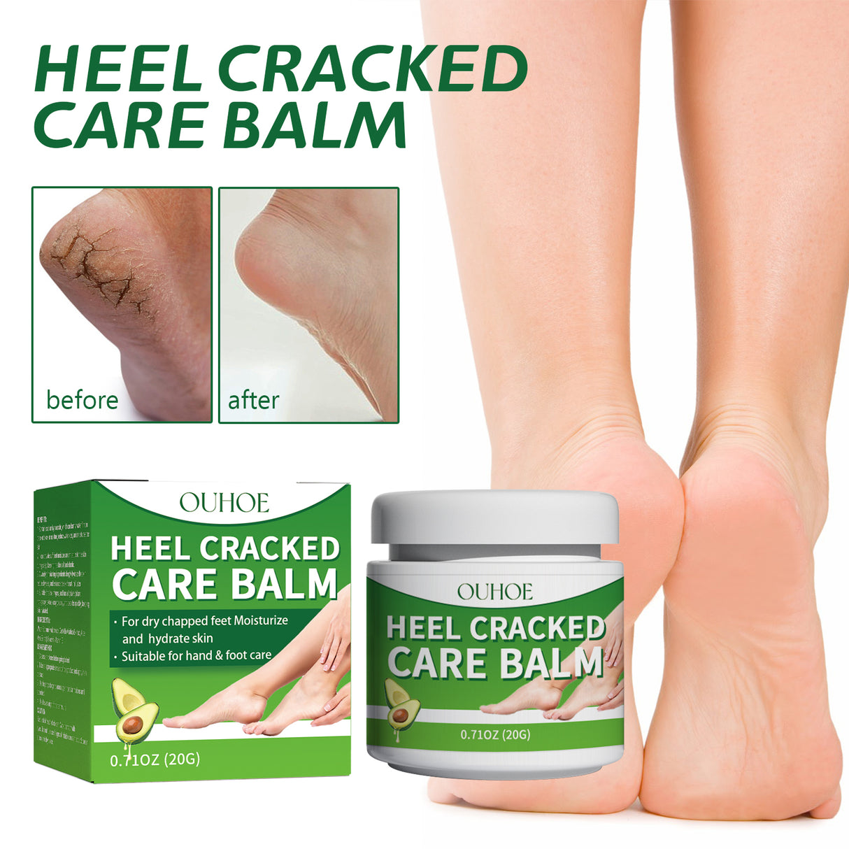 Crema para talones agrietados, reparadora, exfoliante, antiagrietante e hidratante.