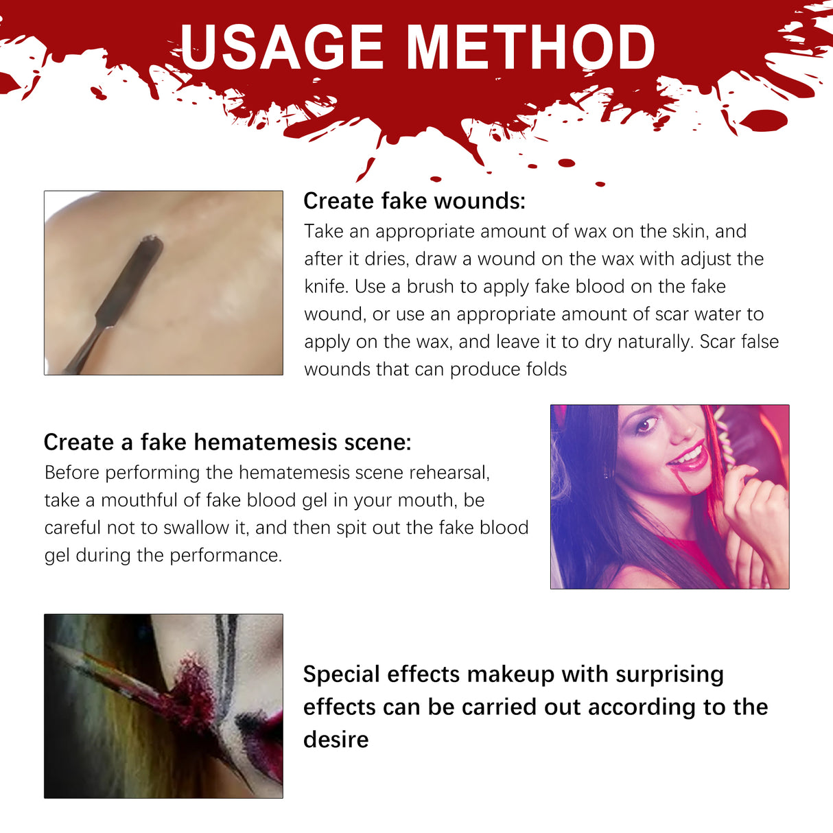 Halloween Makeup Kit, Simulates Plasma Skin Wax-Shaped Scar Water Wound Makeup Halloween Makeup Kit - V.I.P Digital Presence