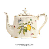 European - style Elegant Lemon Espresso Cups Set: Includes Tea Cups, Saucers, Ceramic Mugs, and a Dessert Plate - V.I.P Digital Presence