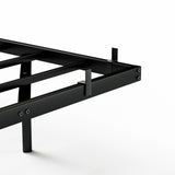 Floating Bed Frame King Size with LED Lights ＆ charging station, Metal Platform Queen Bed, 79.9'' L x 76.2'' W x 7.9'' H. - V.I.P Digital Presence