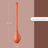 Non perforated wall mounted toilet brush with base, household dead corner cleaning silicone long handle - V.I.P Digital Presence