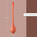 Non perforated wall mounted toilet brush with base, household dead corner cleaning silicone long handle - V.I.P Digital Presence