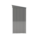 5 * 3FT outdoor storage shed, tool shed with sloping roof and lockable door, backyard garden metal shed, courtyard lawn, gray - V.I.P Digital Presence