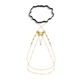 JK Pure Desire Wind Sexy Elastic Leg Chain Cross border Jewelry Green Painted Butterfly Tassel Leg Chain - V.I.P Digital Presence