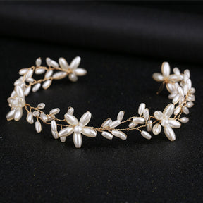 Handmade pearl twisted bead headwear wedding dress bride's hair accessories - V.I.P Digital Presence