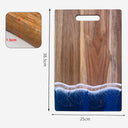 Wood Cutting Board Resin Blue green Wave Pattern - V.I.P Digital Presence