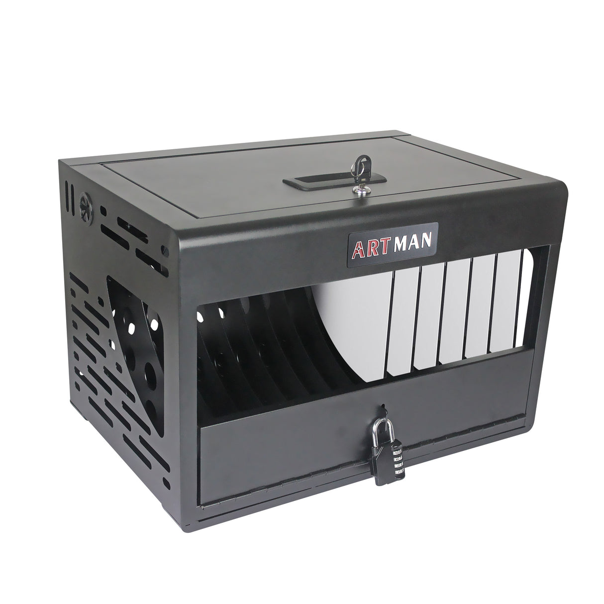 16 Bay Charging Cabinet for Laptop Chromebook Locking Charging Station-BLACK - V.I.P Digital Presence