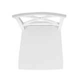 Roshan Farmhouse Acacia Wood Dining Chairs, White (Set of 2) - V.I.P Digital Presence