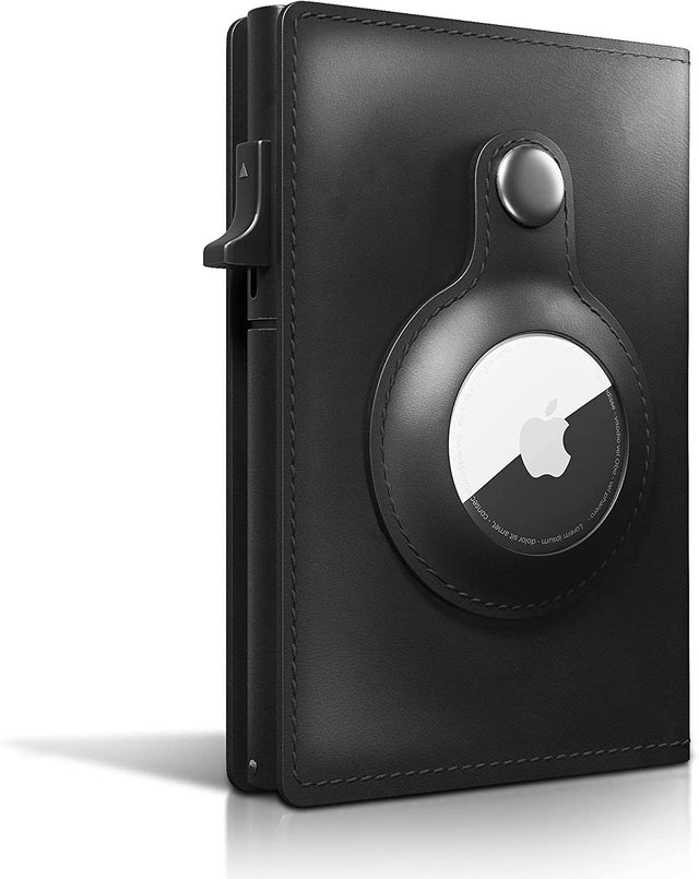 Airtag metal card holder genuine leather and aluminum alloy card holder - V.I.P Digital Presence
