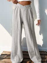 Elastic Waist Wide Leg Pants - V.I.P Digital Presence