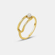 Geometric Circular Pearl Ring Titanium Steel PVD Vacuum Gold Plating Non fading Simple and Versatile Handpiece - V.I.P Digital Presence