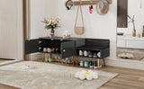 Modern Shoe Storage Bench with Hidden Storage and Upholstered Cushions for Bedside, Living Room and Entryway (Gray) - V.I.P Digital Presence