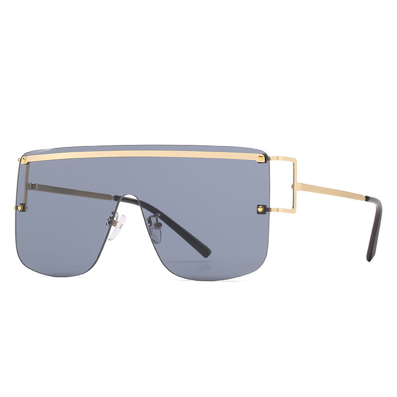 Nuevo estilo de gafas de sol de una pieza, gafas de sol de moda sin montura, gafas de sol de moda para mujer 