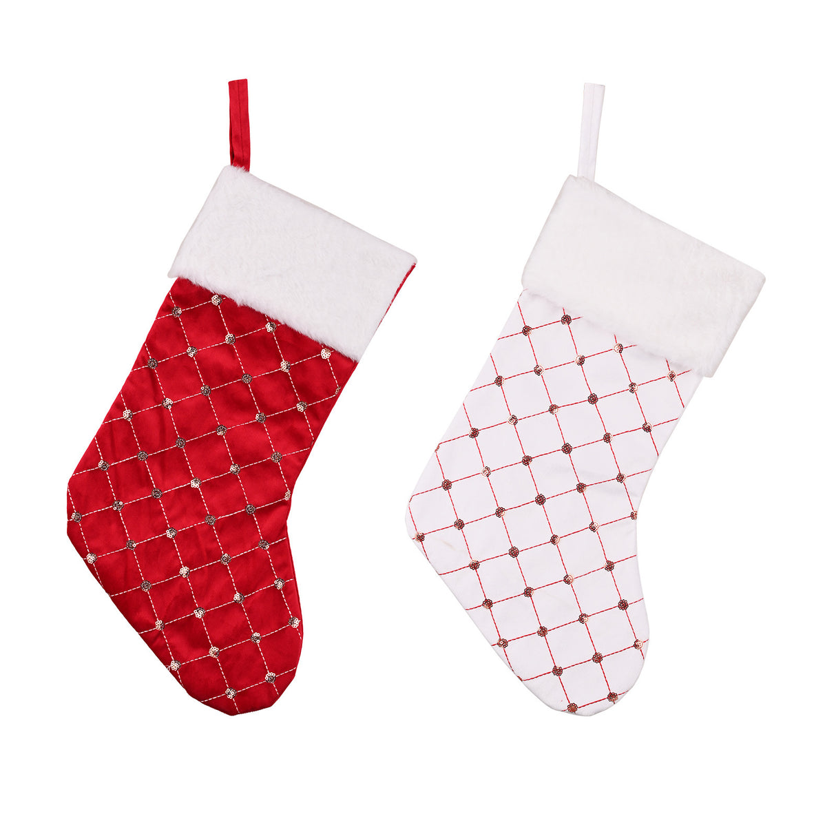 Christmas decoration supplies, high-end Christmas socks, red Christmas stockings, gift bags, tree hanging gift socks - V.I.P Digital Presence