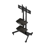 FANCO Universal Rotating TV Stand, suitable for 32-80 inch TVs, adjustable tilt height, maximum VESA 600x400mm (black) - V.I.P Digital Presence