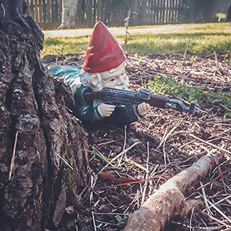 Funny Army Gnome Garden Statue, Resin Desk Ornament, Outdoor Garden Dwarf Decor (3pcs, 2025 New) - V.I.P Digital Presence