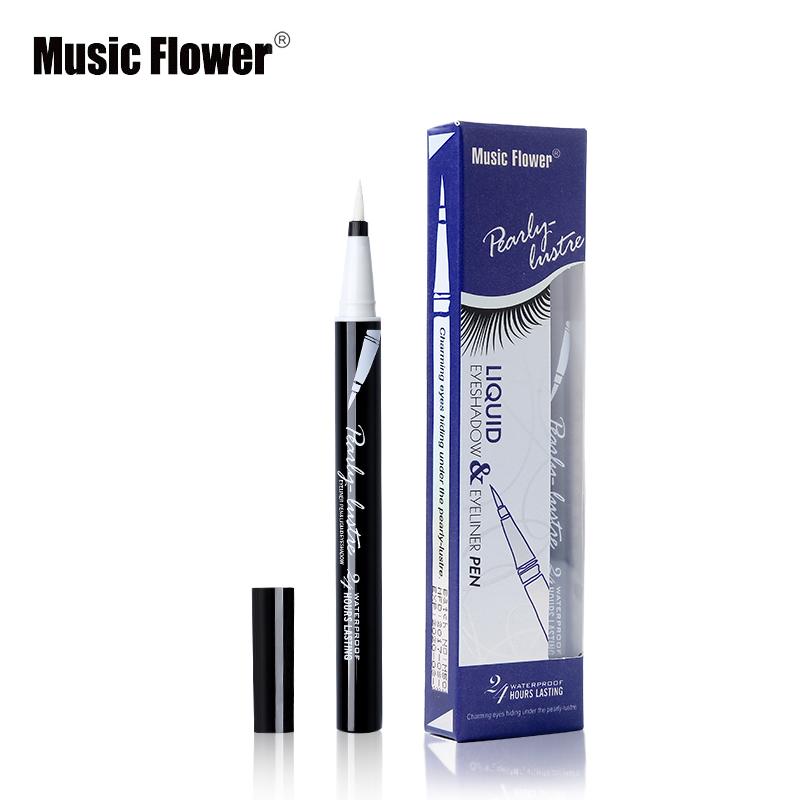 Music Flower 6 Colors Glitter Eyeliner Pencil Liquid Eye Makeup Set Waterproof Long-lasting Black Eye Liner Pen - V.I.P Digital Presence