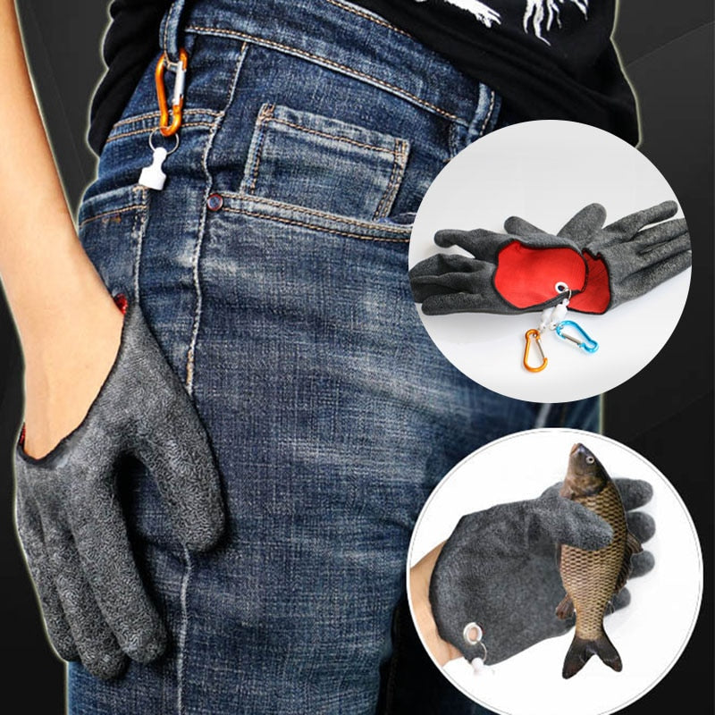 Fishing Catching Gloves Fisherman Professional Catch Fish Gloves with Magnetic Hooks Cut Puncture Resistant Protect Hand - V.I.P Digital Presence