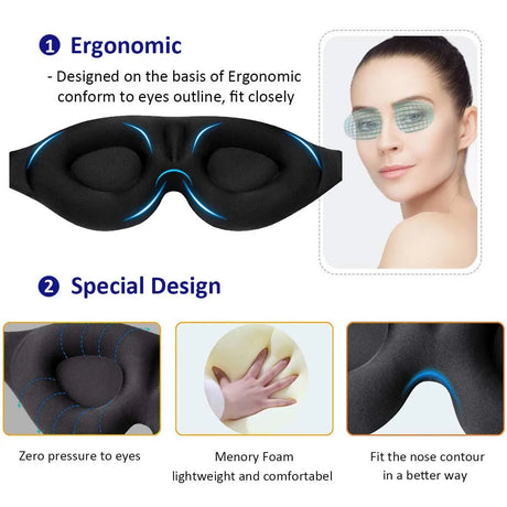 3D Contoured Eye Mask for Sleeping - V.I.P Digital Presence