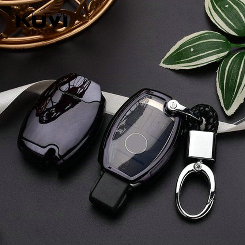 Hight quality PC+TPU key case cover Key case protective shell holder for Mercedes benz A B R G Class GLK GLA w204 W251 W463 W176 - V.I.P Digital Presence