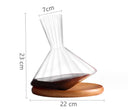 Premium Red Wine Carafe Tumbler Wine Dispenser Decanter with Wood Tray