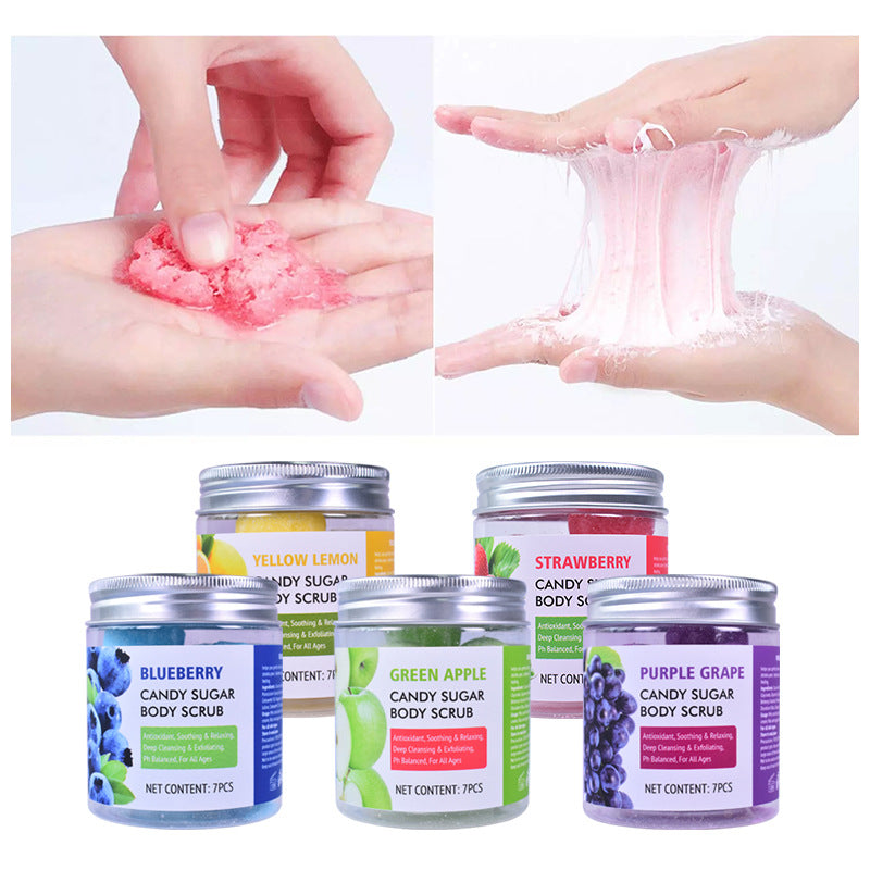 Brushed Candy Scrub Cream Fruit Fragrance Bath Salt Scrub Ball Body Scrub Cream - V.I.P Digital Presence