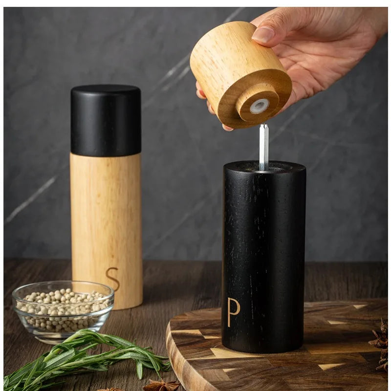 Oak Pepper Grinder Salt and Pepper Grinder Wooden Salt Mill Pepper Grinder with Adjustable Ceramic Rotor - V.I.P Digital Presence