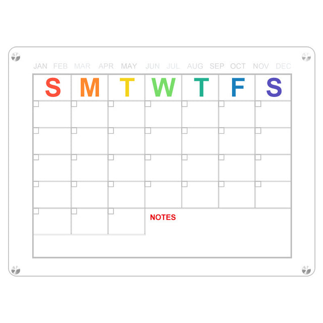 Acrylic message board magnetic refrigerator sticker household erasable calendar transparent note display board - V.I.P Digital Presence