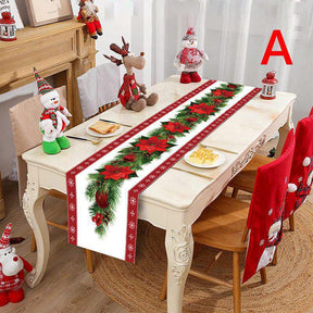 Christmas table flag American polyester printed tablecloth table towel - V.I.P Digital Presence