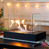 Four sided square alcohol fireplace lamp bar atmosphere desktop decoration heating oven lamp home real fire fireplace - V.I.P Digital Presence
