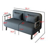 55″ Convertible Chair Bed Tri-Fold Sofa Bed with Adjustable Backrest & Pillow - V.I.P Digital Presence
