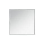 U-Can 11.8-inch silver square mirror coffee table with LED lights, modern diamond edge table, no assembly required - V.I.P Digital Presence