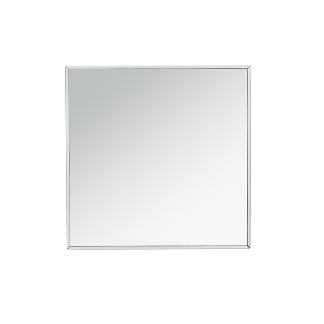 U-Can 11.8-inch silver square mirror coffee table with LED lights, modern diamond edge table, no assembly required - V.I.P Digital Presence
