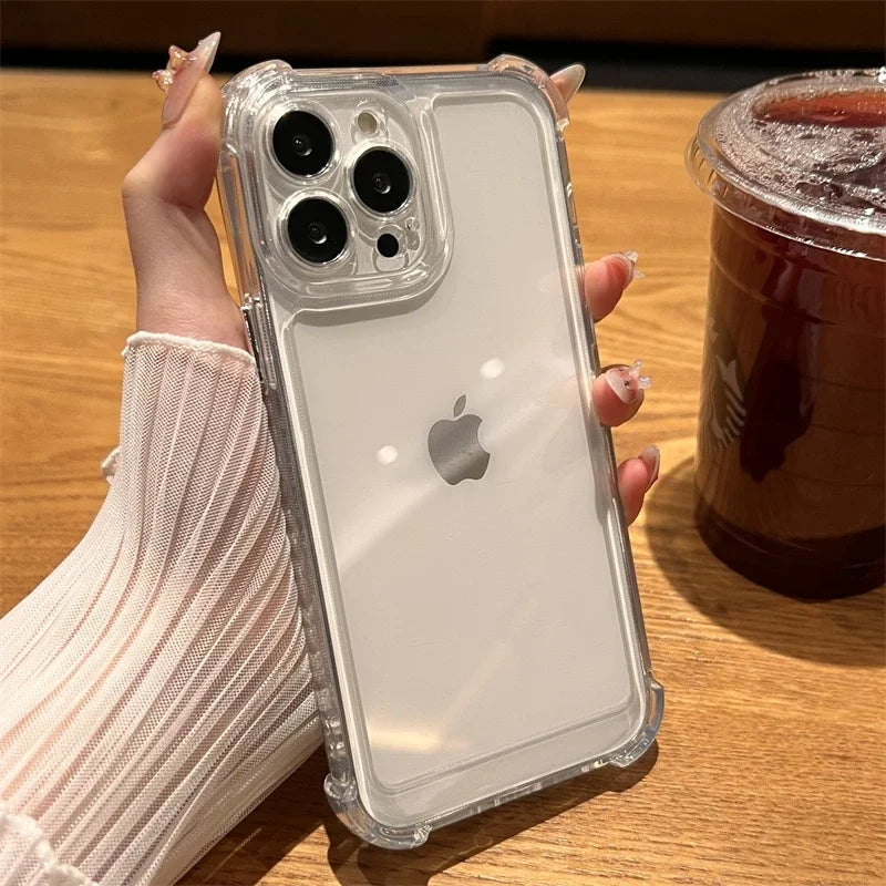 Shockproof Phone Case for iPhone 11 12 13 14 15 Pro Max Plus X XS XR Transparent Acrylic - V.I.P Digital Presence