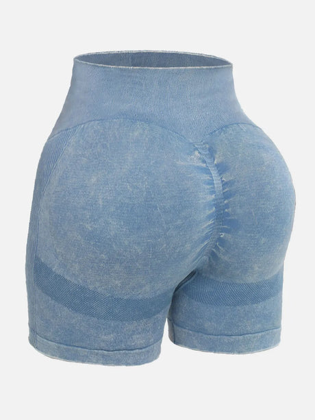 Washed High Waist Active Shorts - V.I.P Digital Presence