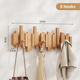 Coat Racks Wall Hanging Wall Entry Door Porch Hanging Scarf Coat Rack Perforated Solid Wood Creative Piano Keys Clothes Hook - V.I.P Digital Presence