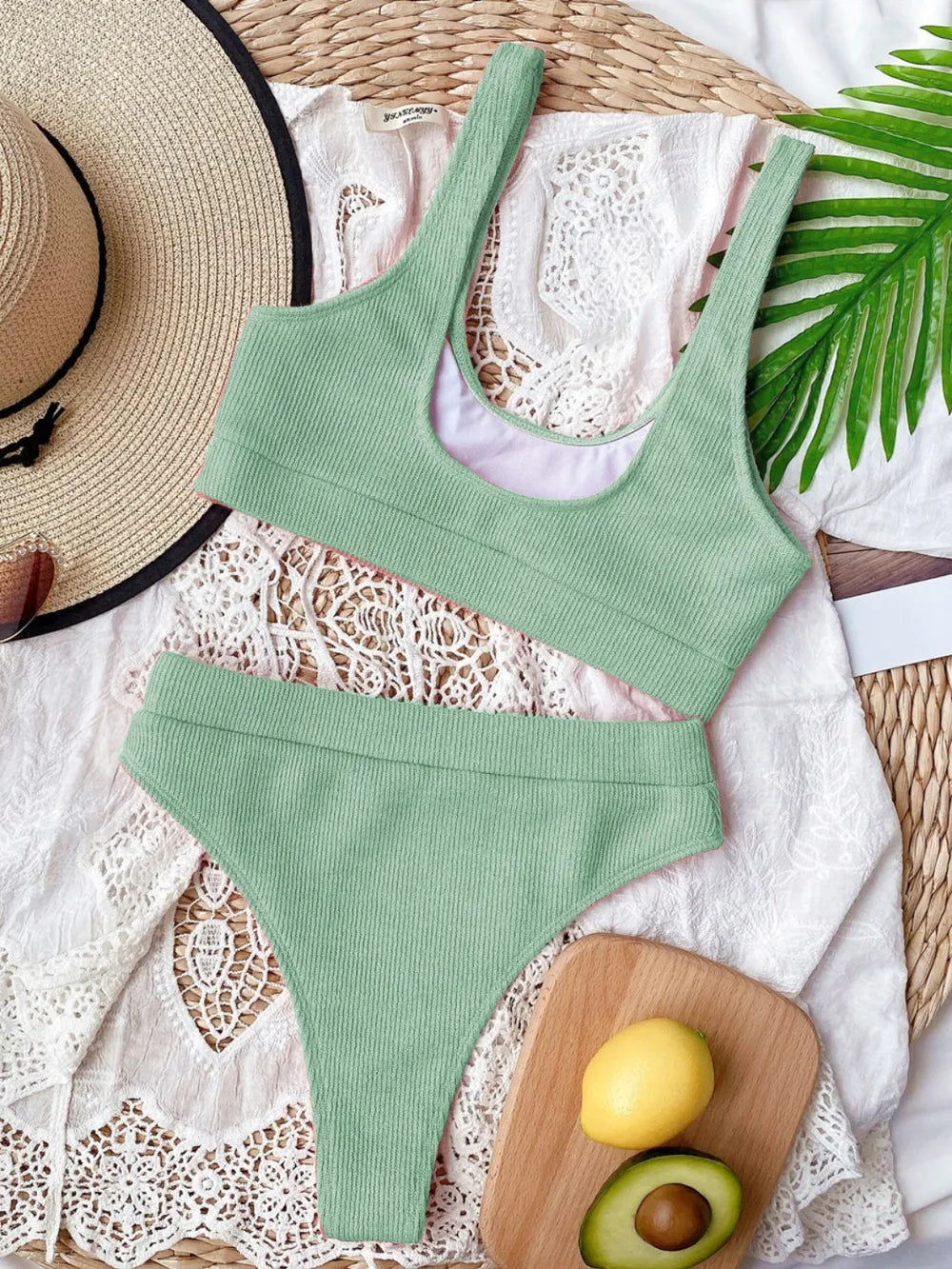 Scoop Neck Wide Strap Two-Piece Swim Set - V.I.P Digital Presence