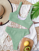Scoop Neck Wide Strap Two-Piece Swim Set - V.I.P Digital Presence