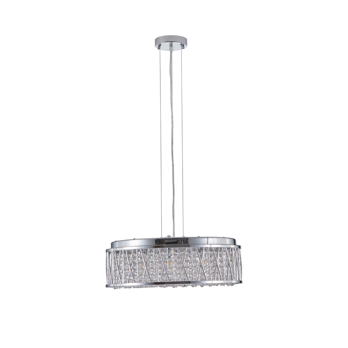 Modern Crystal Pendant 18.9-inch Aluminum+Iron Circular Ceiling Light Embedded Ceiling Fixture - V.I.P Digital Presence