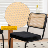 Dining Chairs Set of 2 velvet wicker side decorative chairs, black painted legs, modern medieval Bruell designed chairs, - V.I.P Digital Presence