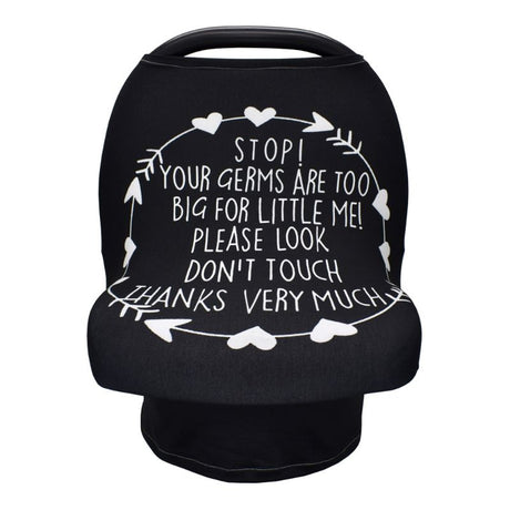 Nursing Cover Breastfeeding Scarf with Safety Warning No Touching Sign Baby Car Seat Covers - V.I.P Digital Presence